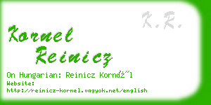 kornel reinicz business card